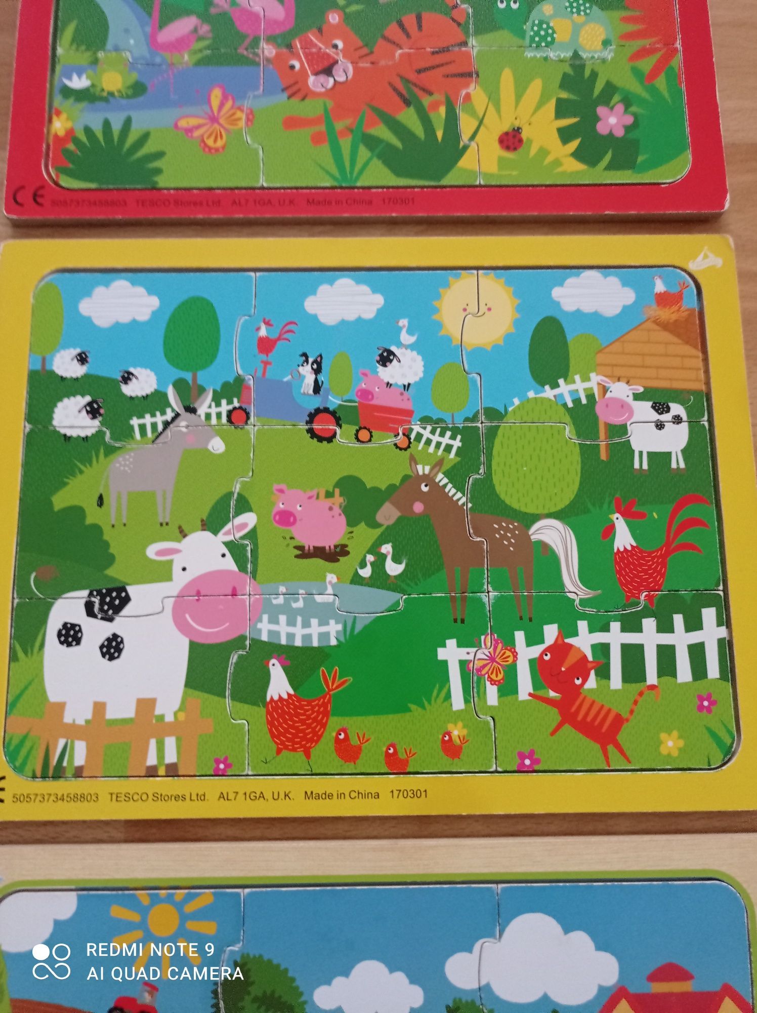 Puzzle zestaw puzzli 7 sztuk obrazków dla dzieci