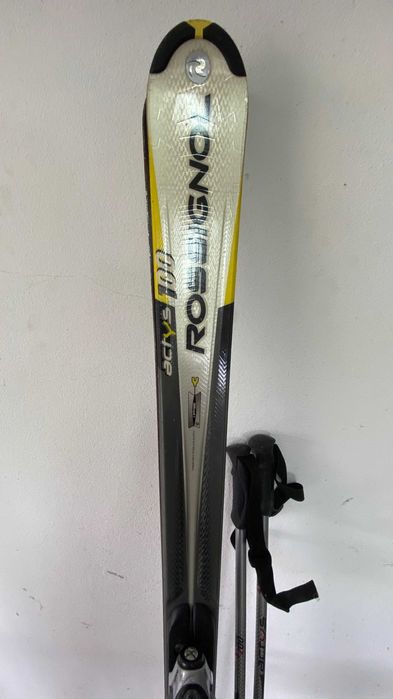 Equipamento de esqui para homem, incluindo botas tamanho 45 e sacos