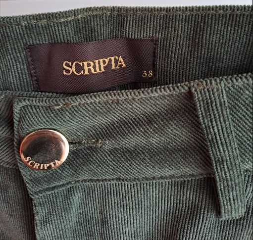 Calça de bombazine fino verde seco