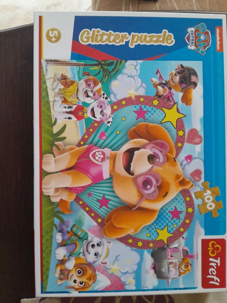 Puzzle Trefl Psi Patrol brokatowe 100