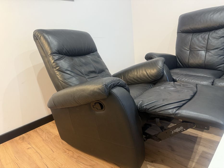 Komplet sofa  2 fotele rozkładane