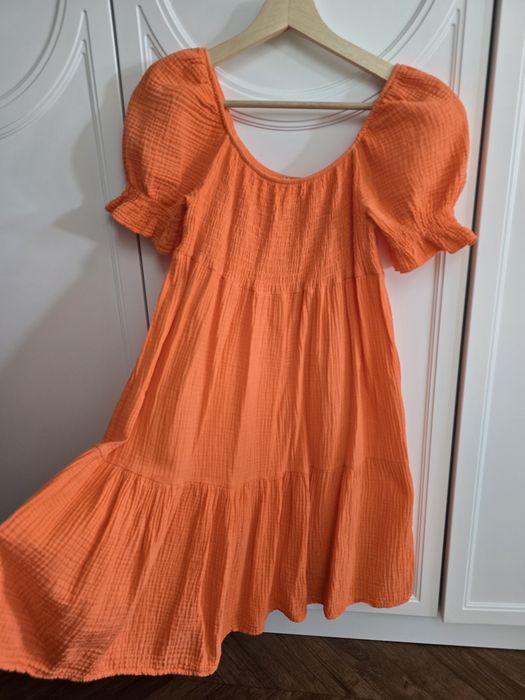 Sukienka pomarańcz muślinowa