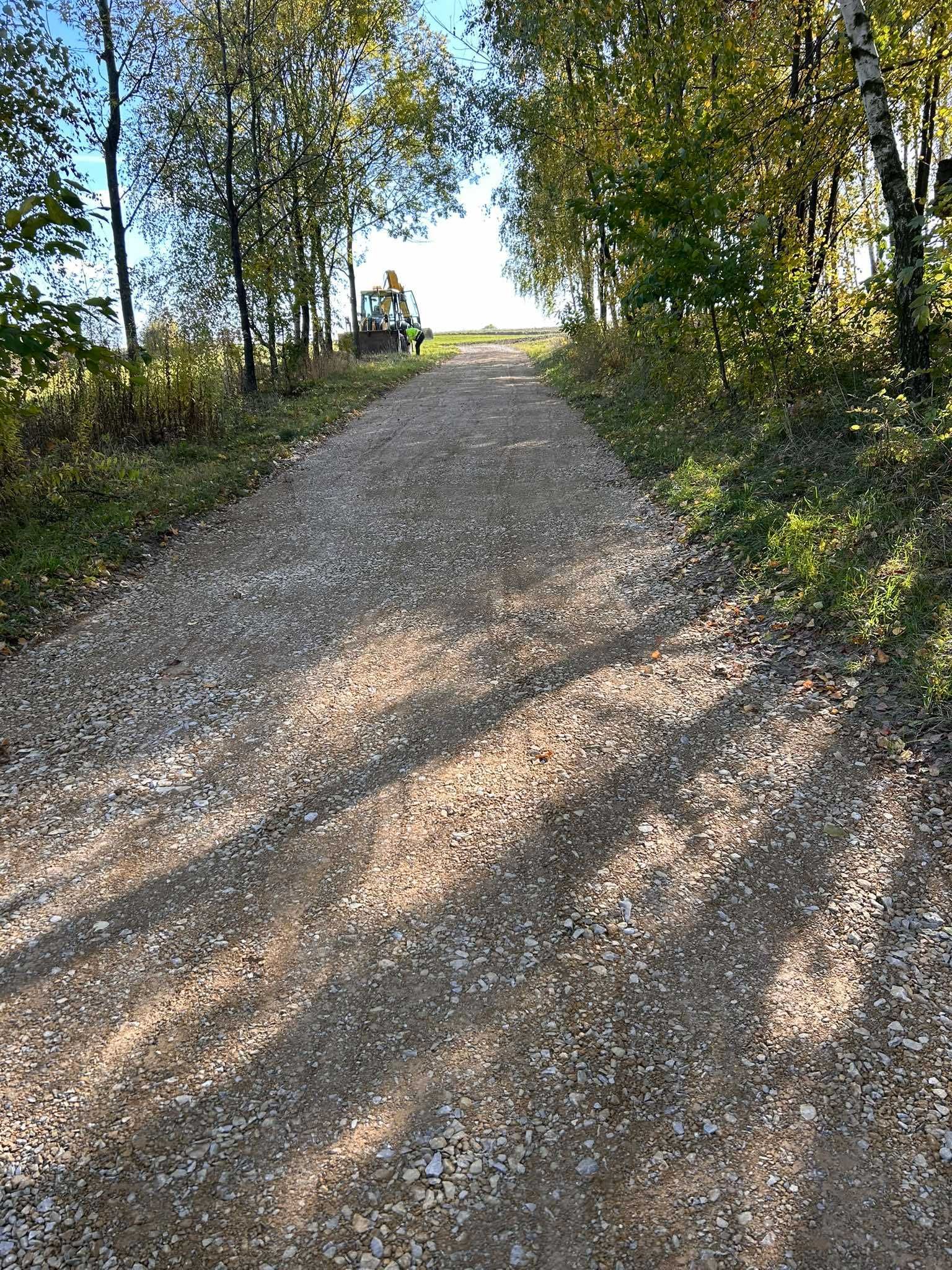 Budowa dróg dojazdowych, budowa i utwardzanie terenu, podwórek.