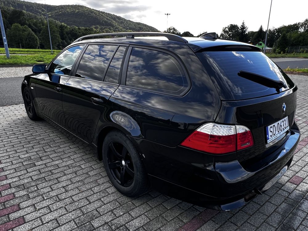 Bmw E61 520d 2.0d 163km lift Android Czarna LCI