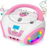 Kids Boombox odtwarzacz CD dla dzieci + radio FM + baterie + USB + AUX
