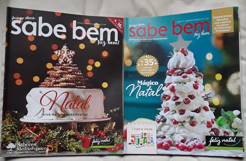 Revistas de culinária Especial Natal (2018, 2019, 2020, 2021, 2022)