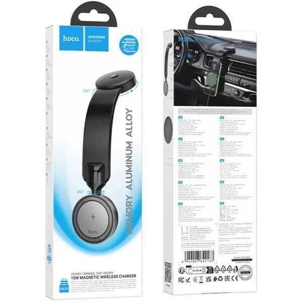 Автомобільний MagSafe тримач з бездротовою зарядкою Hoco HW29 (15W)