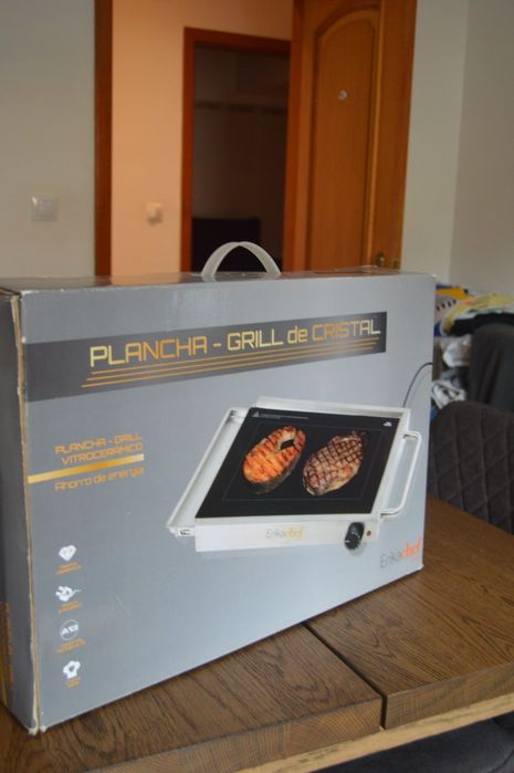 Plancha grill de cristal – Em excelente estado