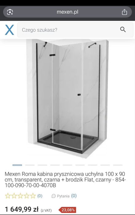 NOWA kabina prysznicowa +brodzik 90x100