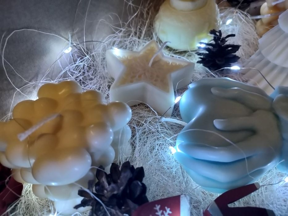 Zestaw świec ozdobnych + gratis