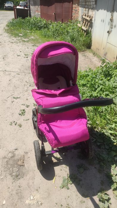 Коляска дитяча 2 в 1 для дівчинки