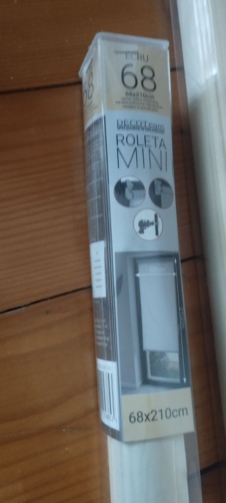 Roleta mini 68 x 210 beżowa waniliowa jasna