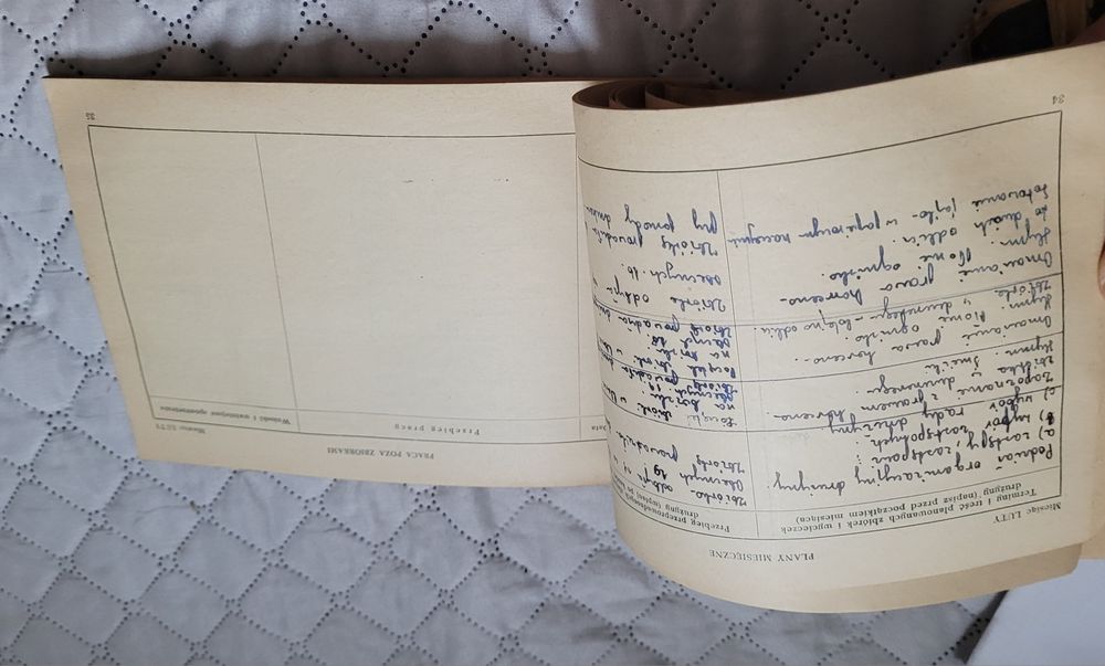 Stara Książka pracy drużyny harcerskiej 1957