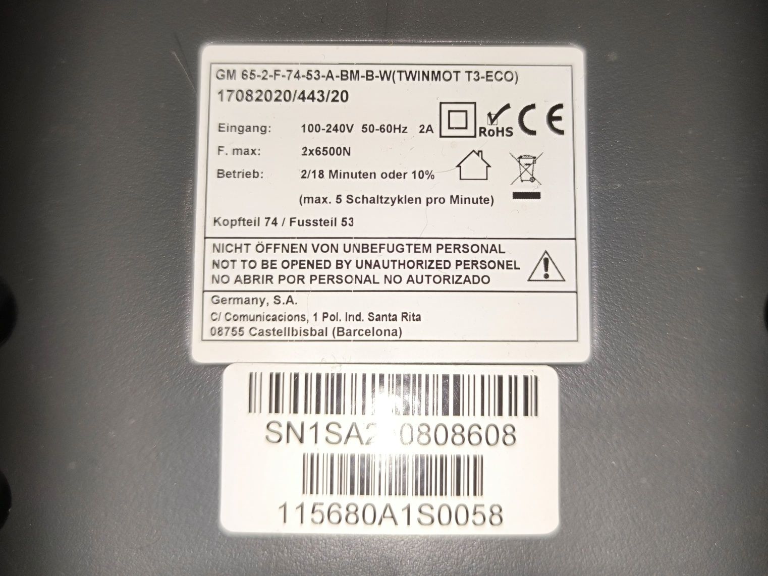 Łóżko elektryczne regulowane