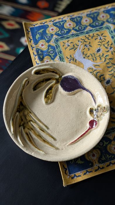 Авторська глиняна тарілка від українського художника