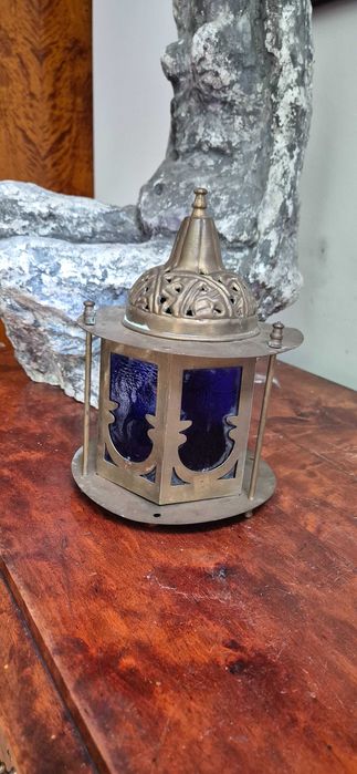 Marokański lampion latarnia świecznik orient witrażowa lampa Maroko