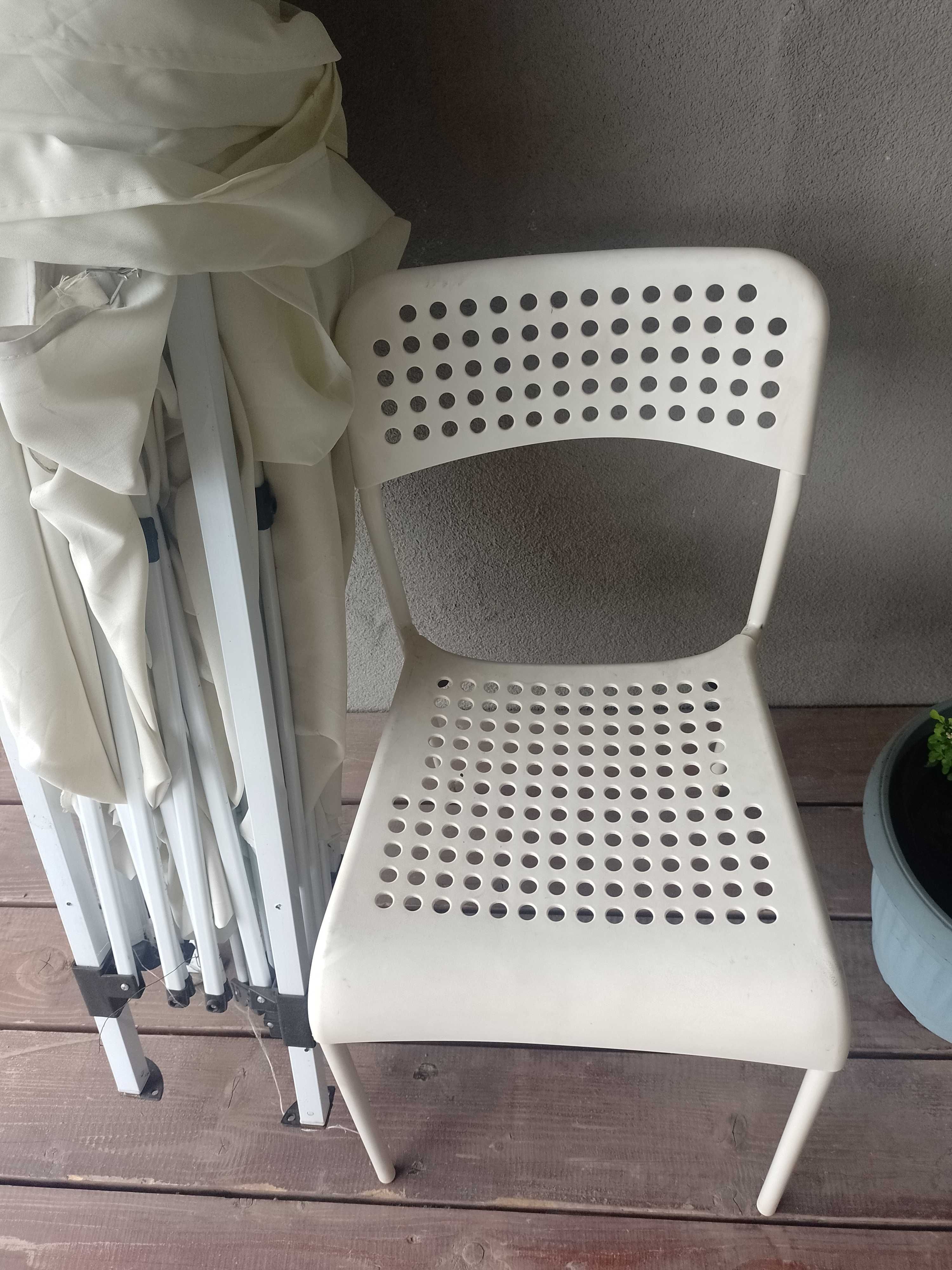 Krzesło plastikowe Ikea Adde metalowe nóżki stan bardzo dobry