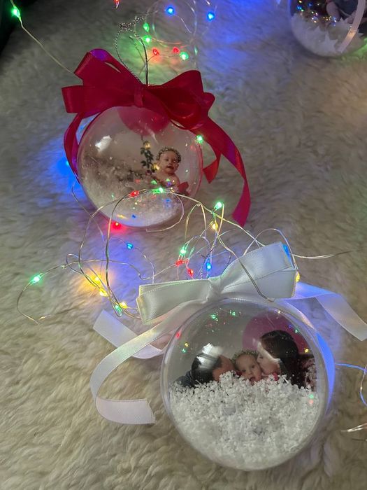 Новорічна кулька на ялинку з вашим фото. Кульки з фото. Шар прозрачний