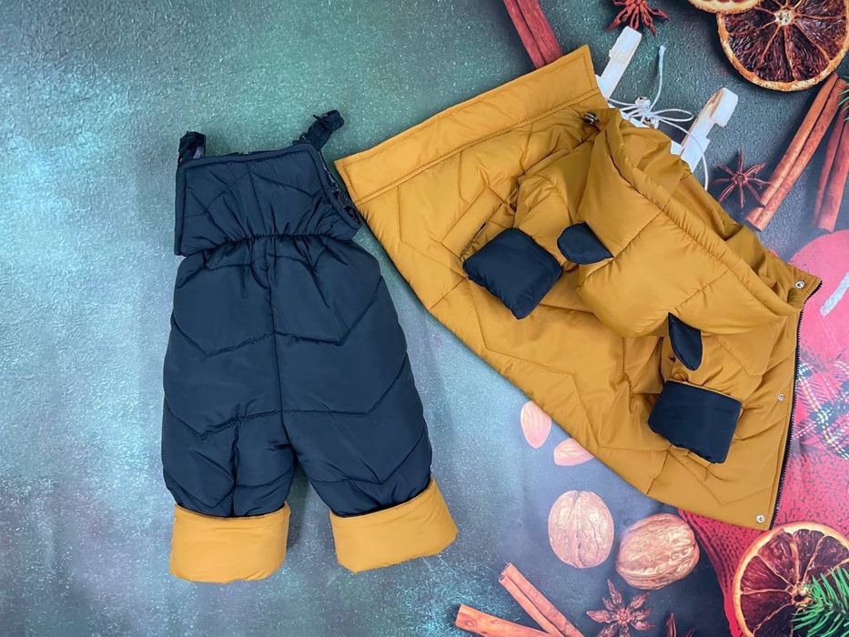 Дитячий зимовий комбінезон хлопчику дівчинці, зимовий костюм дитячий