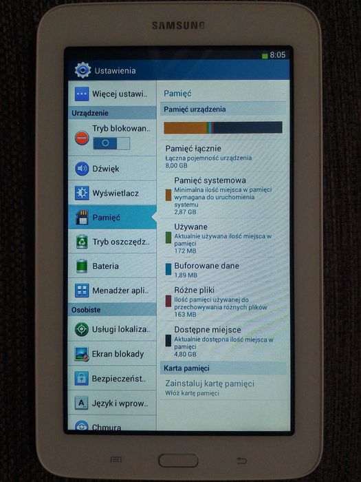 Tablet Samsung Galaxy Tab 3 Lite SM-T110