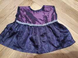 Fioletowa sukienka dla lalki lub misia
