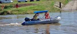 Ponton morski Viamare 380S z silnikiem Yamaha f9.9, bimini,koła