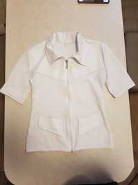 Шкільна підліткова блуза розмір М білі та чорна
