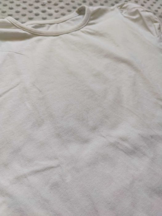 Biała koszulka dziewczęca 158/164 krótki rękaw