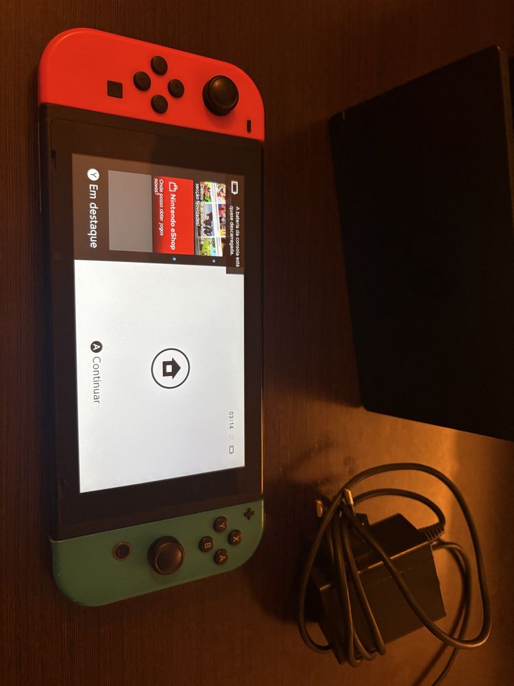 Nintendo switch com dock e carregador