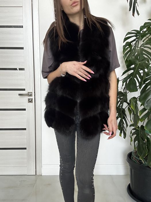 Жилетка натуральная из песца