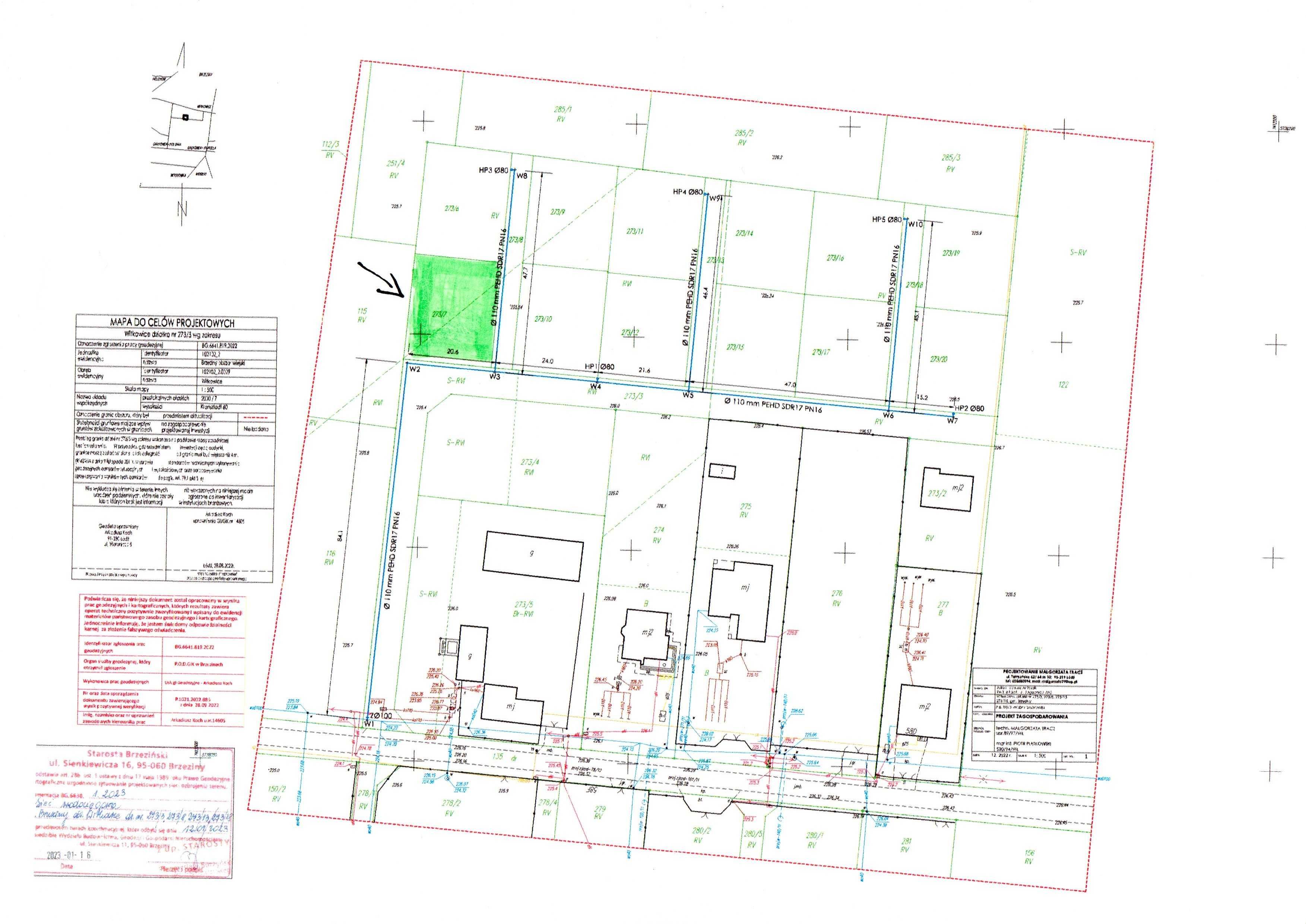 Działka 22km od centrum Łodzi z pozwoleniem na budowę domu 130m2.