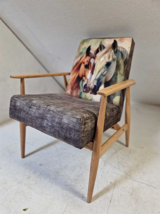 fotel lisek konie prl