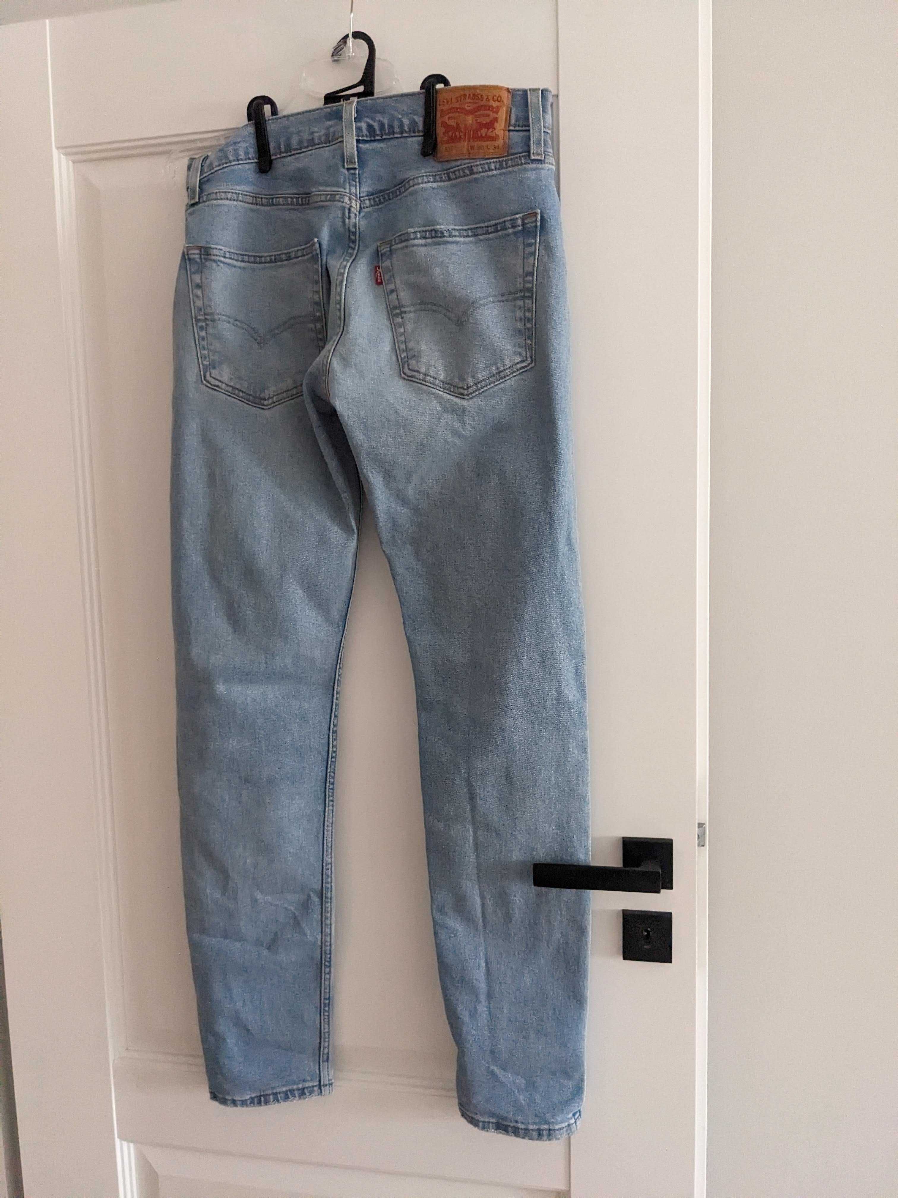 Męskie jeansy Levis 512 niebieskie spodnie W30 L34