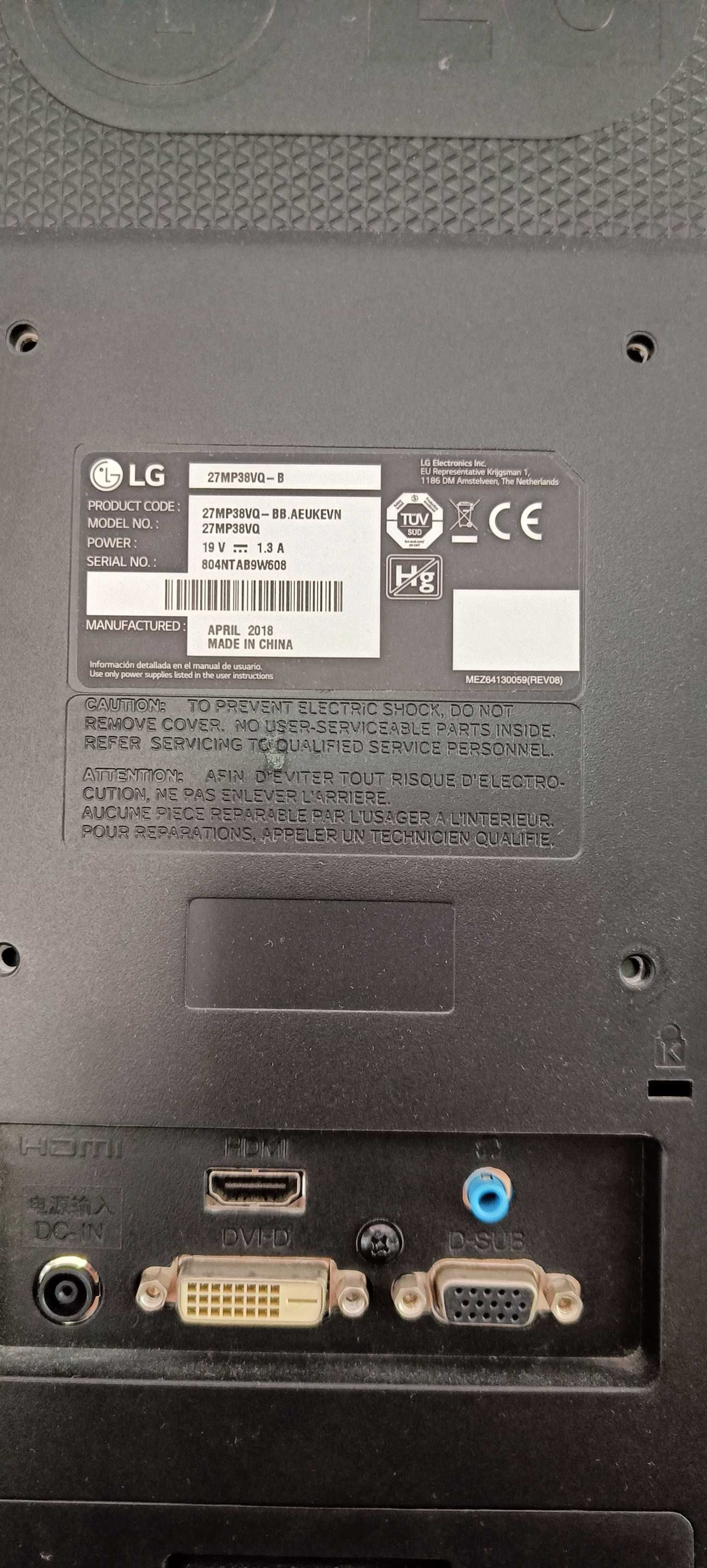 Monitor LED LG 27MP38VQ-B czarny