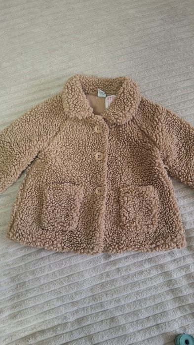 Шубка тедді дитяча осінньо-весняна на дівчинку 9-12 міс