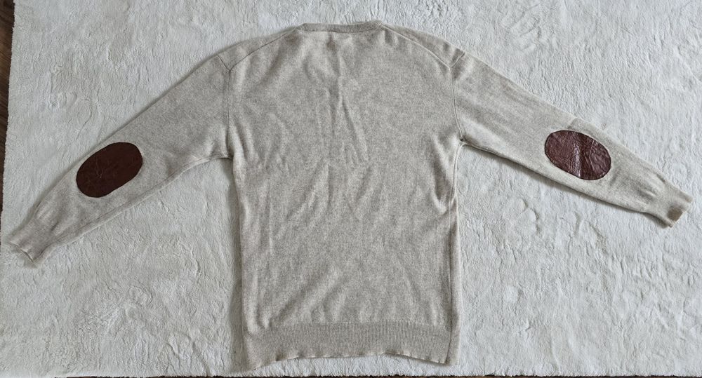 Męski  Sweter 100% Kaszmir C&A Beżowy M/L