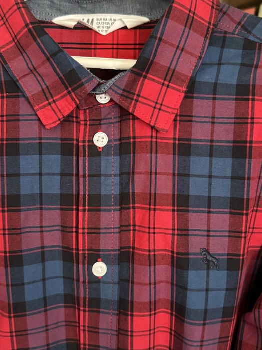 Картата та біла сорочки H&m 158