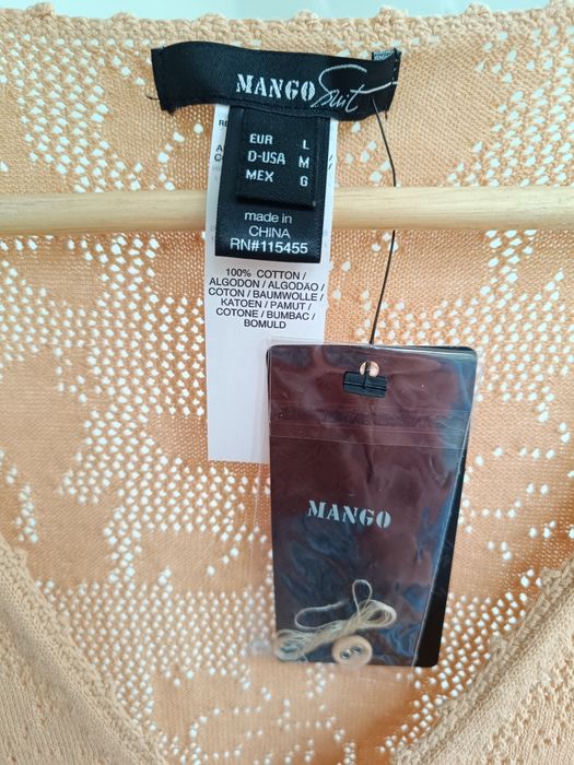 Кардиган новий жіночий літній бежевий Mango розміру L