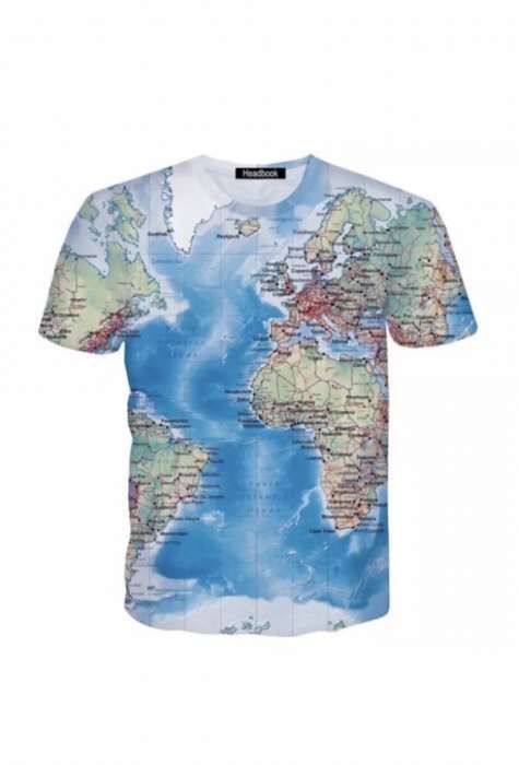 Tshirt Mapa 3D Tamanho S