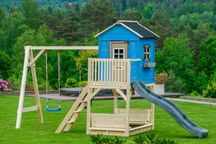 Domek dla dzieci z huśtawką i podestem 120 cm