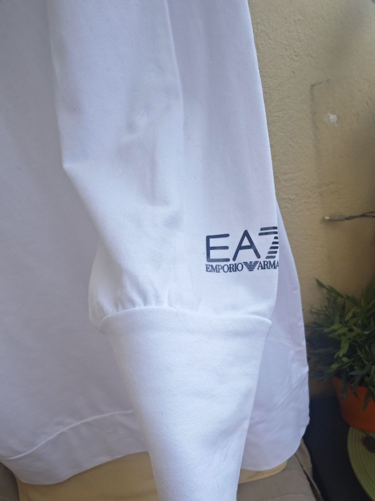 Biała długa bluza damska Emporio Armani EA7 rozm M/L