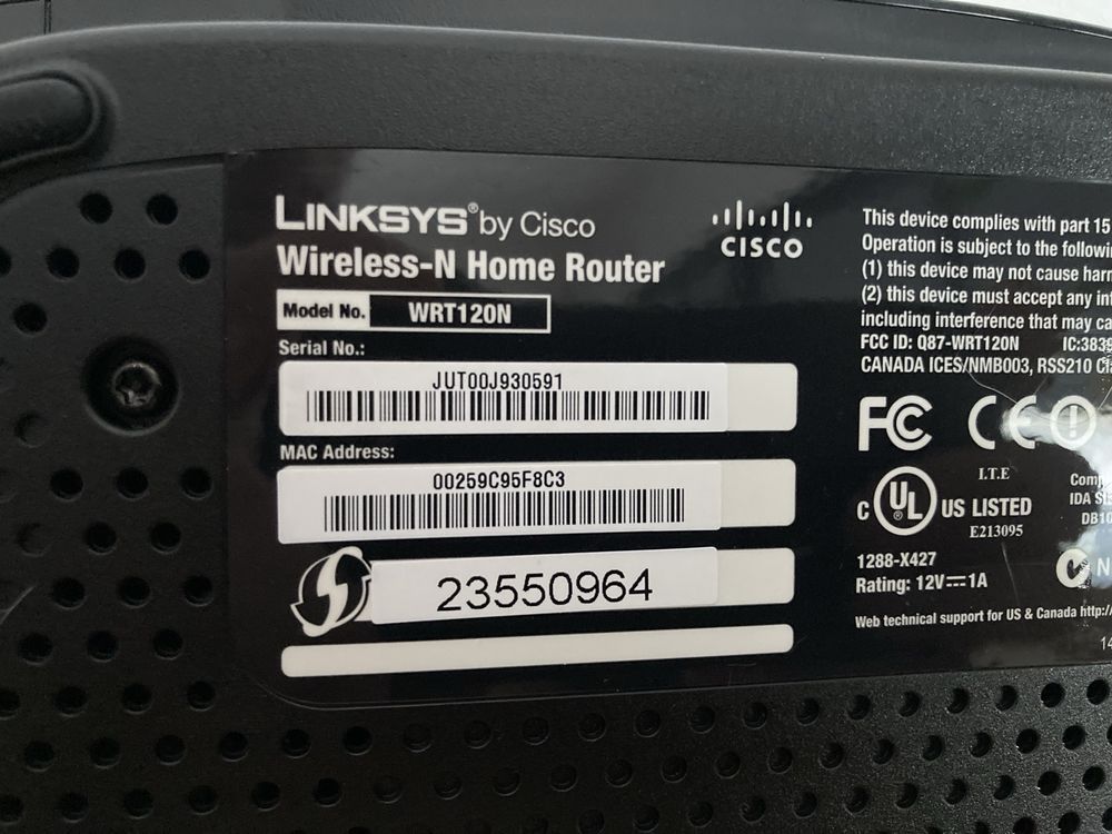 Router wireless Cisco Linksys WRT120N