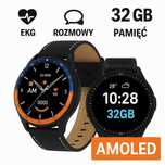 SMARTWATCH ZEGAREK męski AMOLED DT WATCH X 32GB rozmowy menu PL 2paski