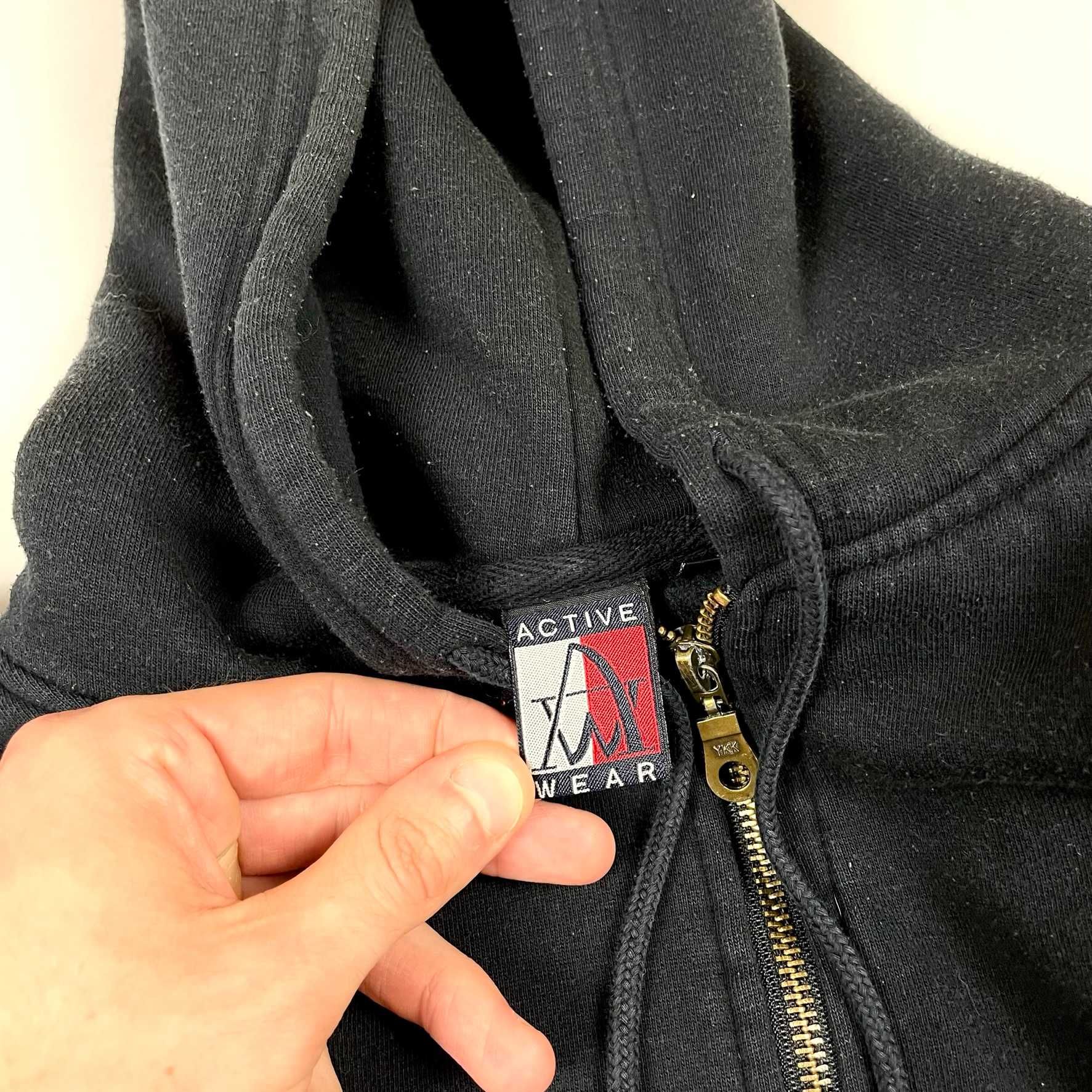 Active Wear washed zip hoodie