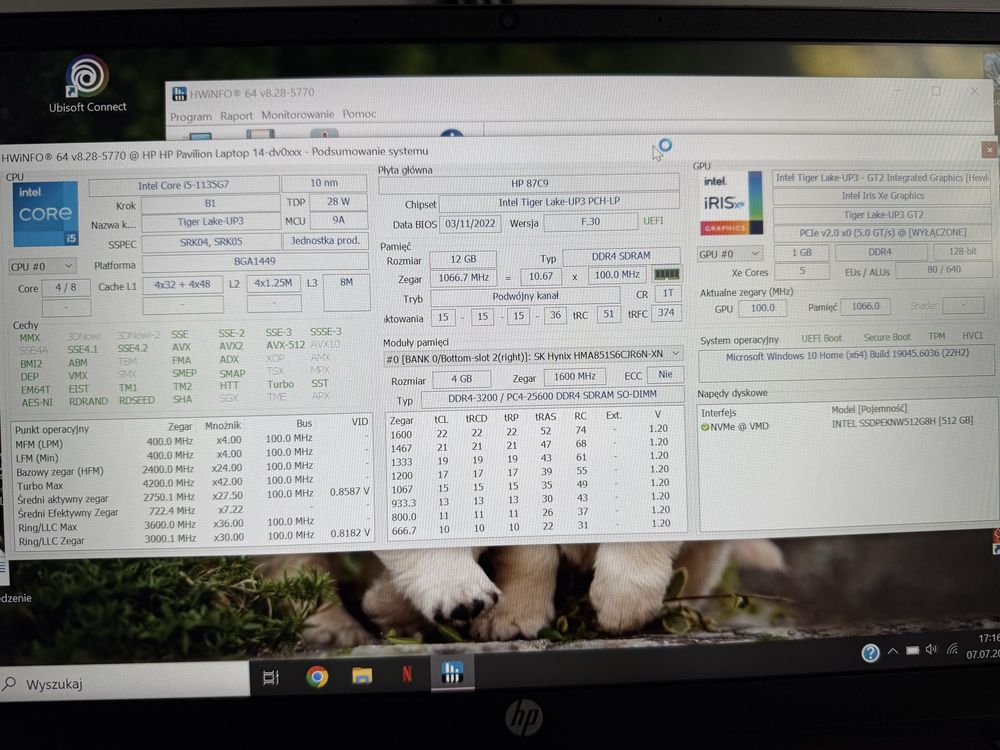 Laptop HP Pavilion 14-dv0003nw i5/512/12GB/Iris różowy / fioletowy