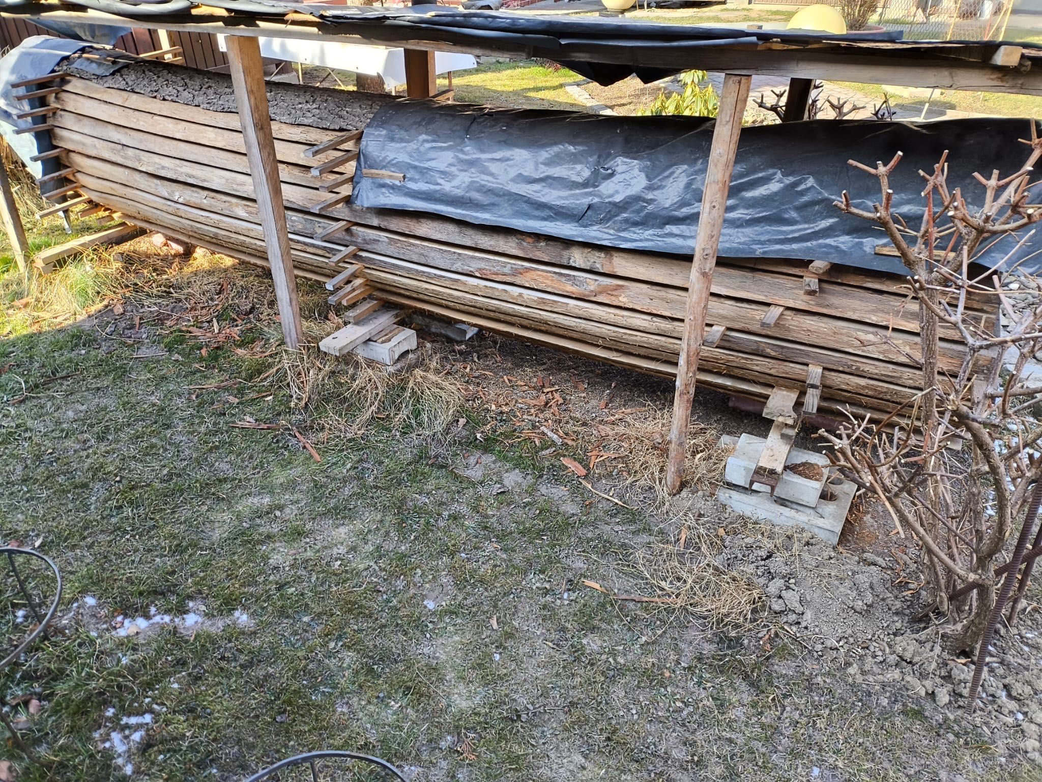 Deski dębowe suche (długość 4m,  1,5 kubika)