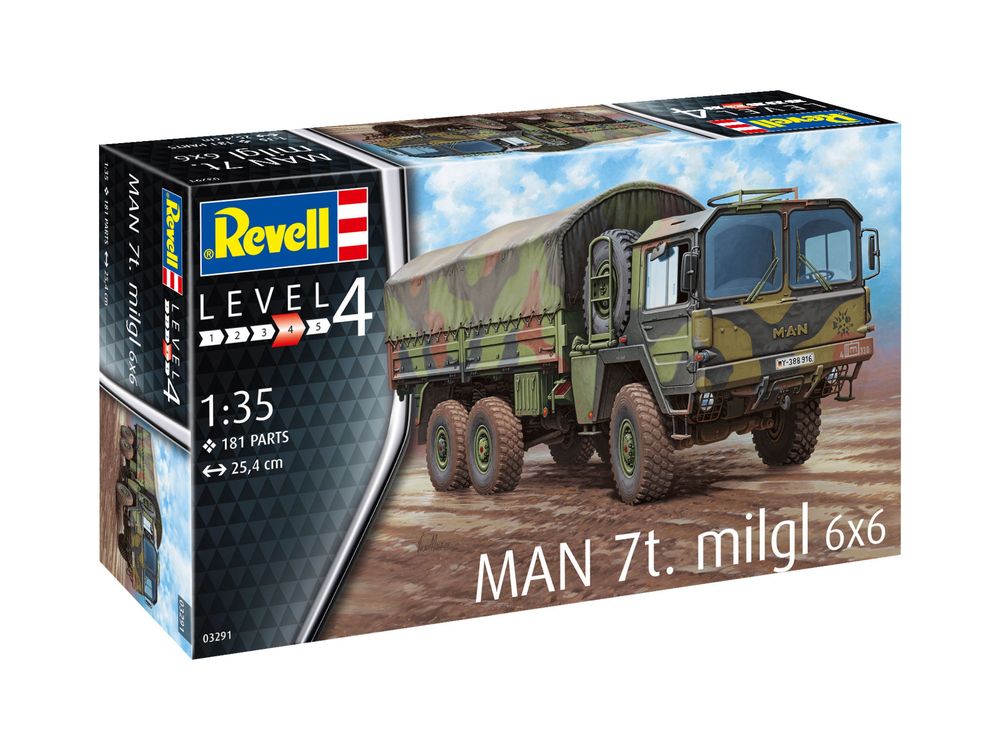 Model do sklejania POJAZD 1/35 Revell 03291 MAN 7T MILGL