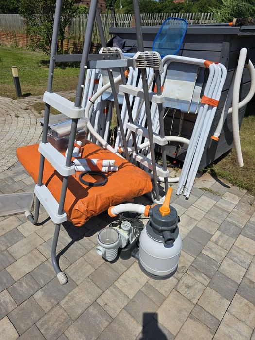 Basen 427x427x107 drabinka+filtr piaskowy