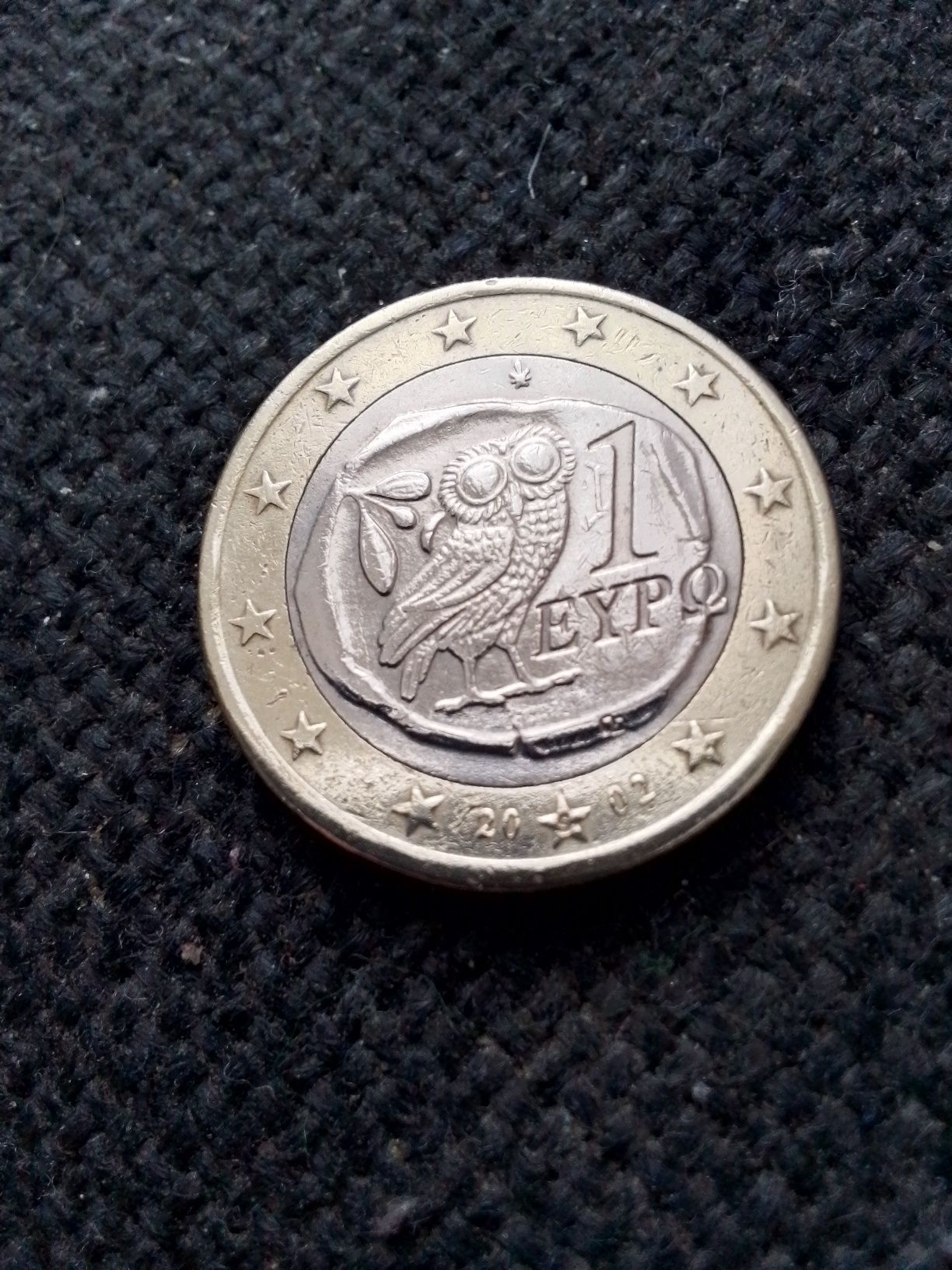 Moneta  2002r. Grecja z literą S w gwieździe mennica Finlandia
