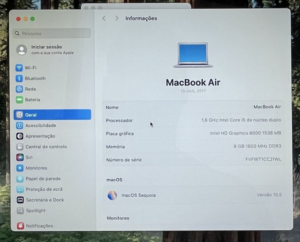 Macbook Air 13’ 2017